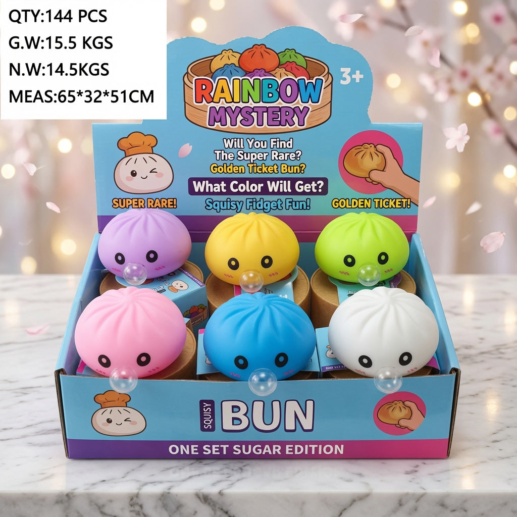 Stress-relief toy: Realistic Char Siu Bun Squishy Toy for Children, Slow Rebound Small Steamed Bun