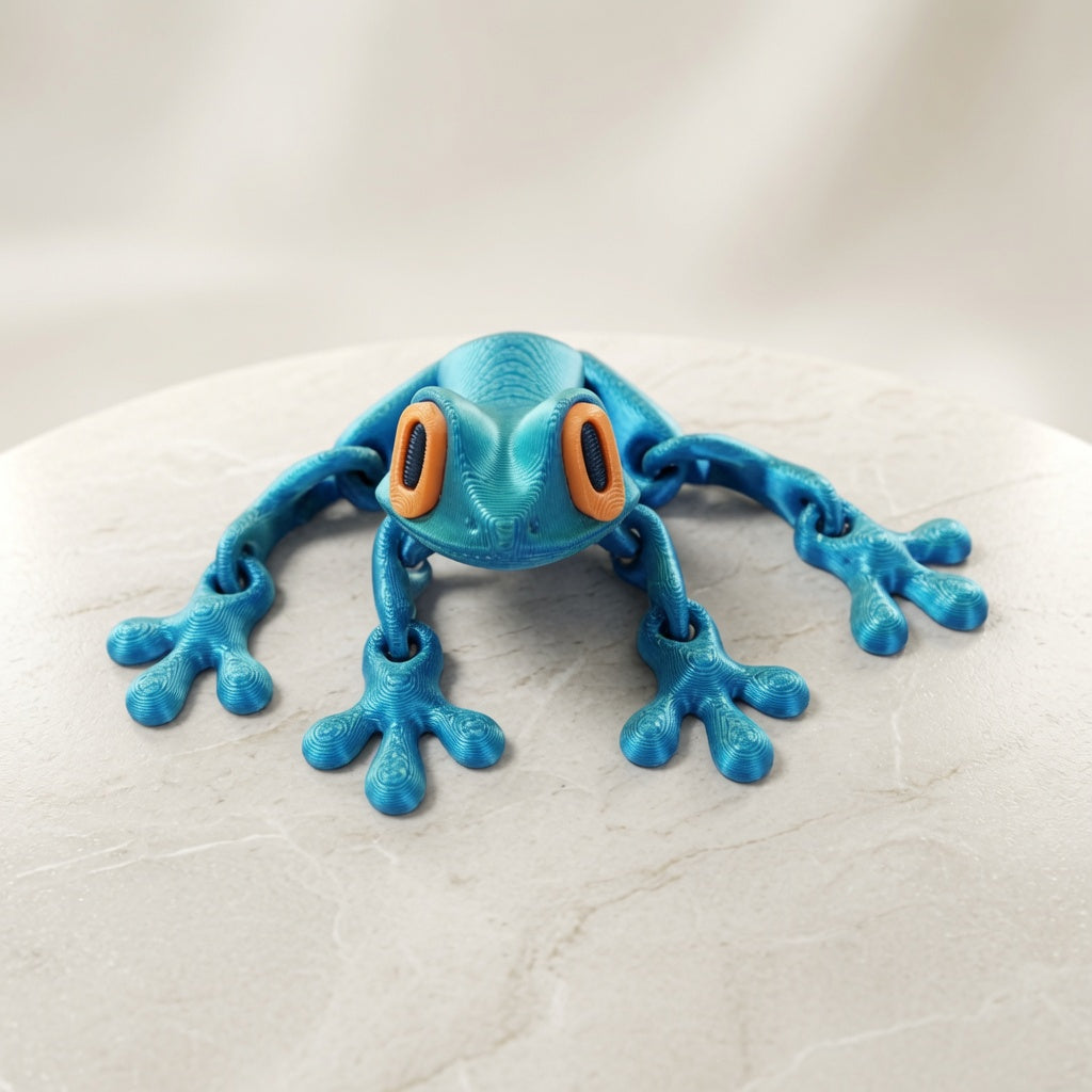 3d Printable cross-border Christmas bestseller magnetic frog fridge magnet with movable joints, tree frog hot-selling stall model toy