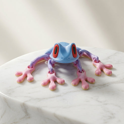 3d Printable cross-border Christmas bestseller magnetic frog fridge magnet with movable joints, tree frog hot-selling stall model toy