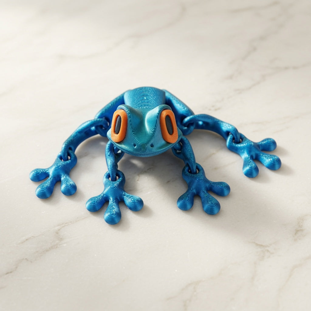 3d Printable cross-border Christmas bestseller magnetic frog fridge magnet with movable joints, tree frog hot-selling stall model toy