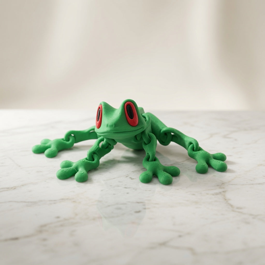 3d Printable cross-border Christmas bestseller magnetic frog fridge magnet with movable joints, tree frog hot-selling stall model toy