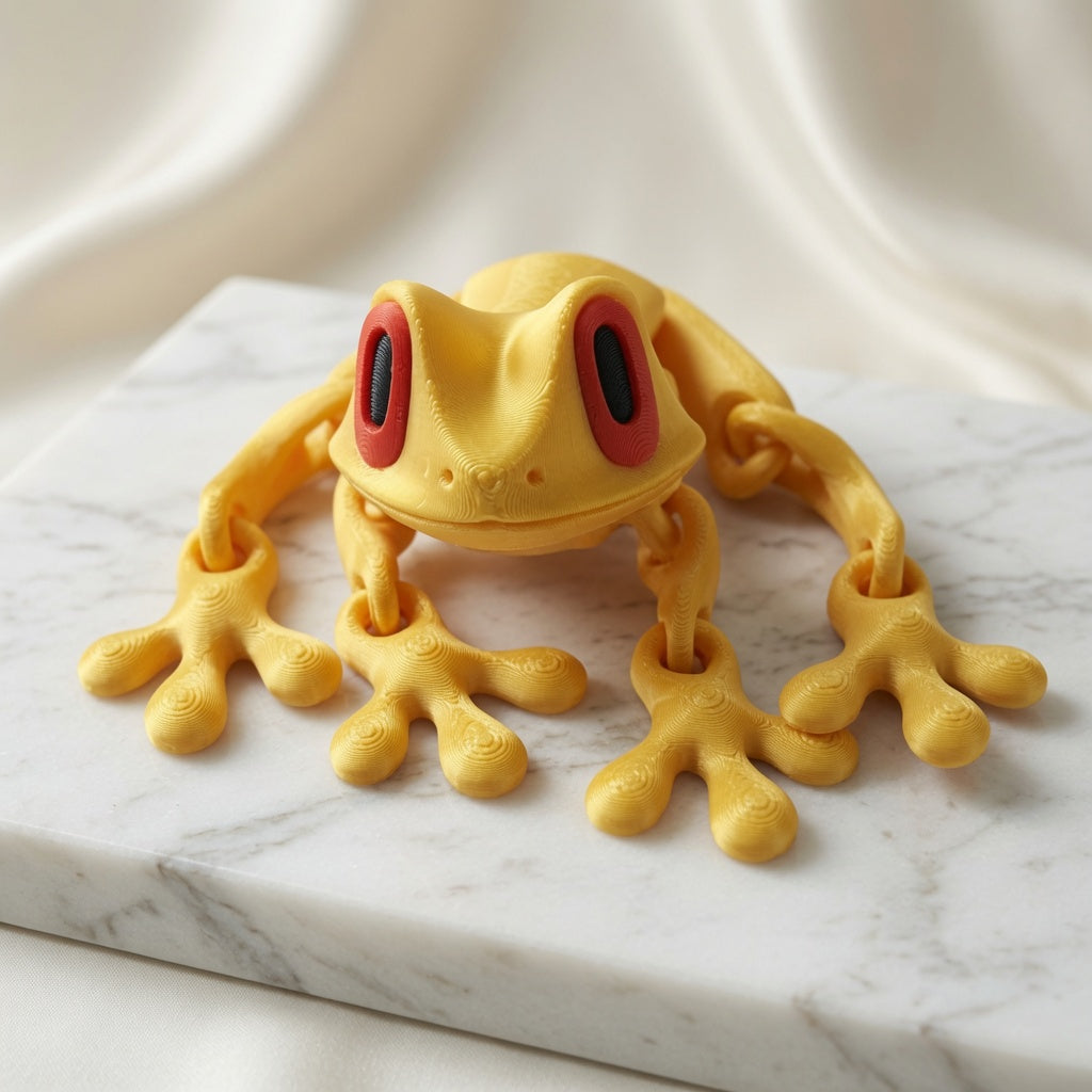 3d Printable cross-border Christmas bestseller magnetic frog fridge magnet with movable joints, tree frog hot-selling stall model toy