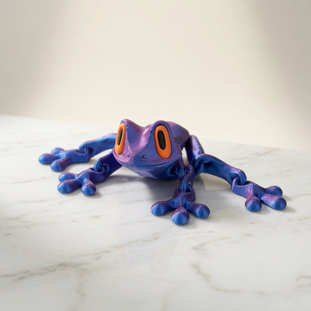 3d Printable cross-border Christmas bestseller magnetic frog fridge magnet with movable joints, tree frog hot-selling stall model toy