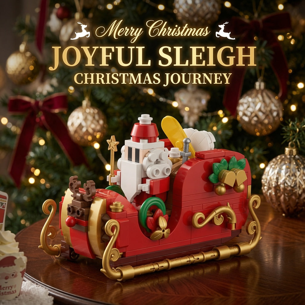 Genuine Jiaqi1302Colorful Christmas Tree Building Blocks Rotating Music Box Chinese Christmas Building Block Gift