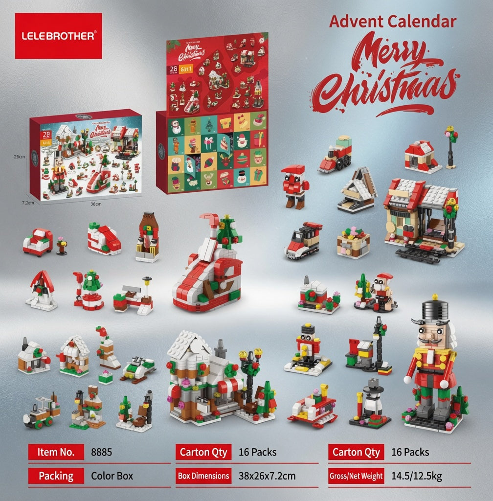 Genuine Jiaqi1302Colorful Christmas Tree Building Blocks Rotating Music Box Chinese Christmas Building Block Gift
