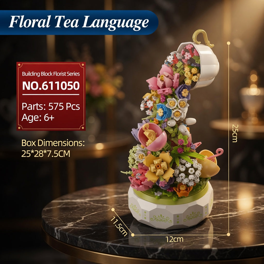 Genuine Jiaqi1302Colorful Christmas Tree Building Blocks Rotating Music Box Chinese Christmas Building Block Gift